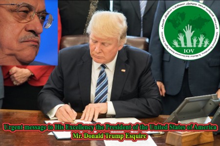Urgent message to His Excellency the President of the United States of America Mr. Donald Trump Esquire