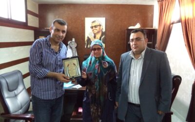 العربي الأوروبي لحقوق الإنسان في مخيم عين الحلوة مكرماً للعميد اللينو لجهوده الإنسانية
