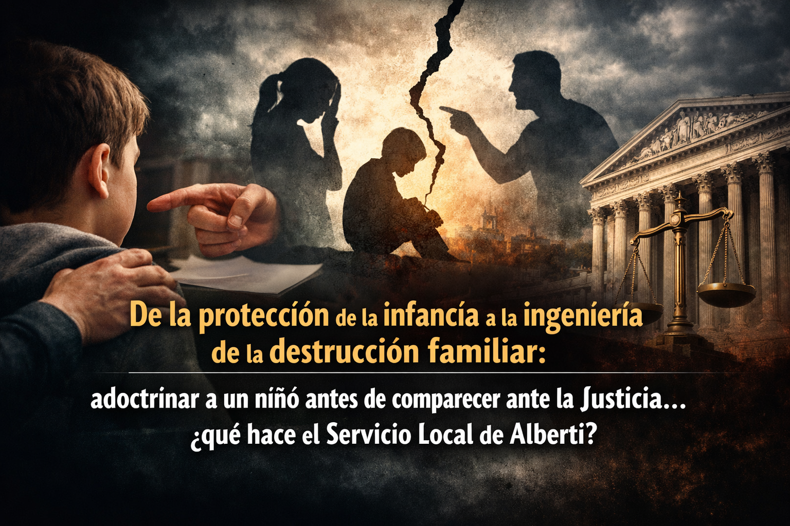 De la protección de la infancia a la ingeniería de la destrucción familiar: adoctrinar a un niño antes de comparecer ante la Justicia… ¿qué hace el Servicio Local de Alberti?